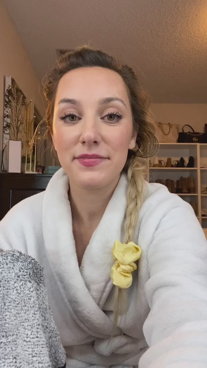 Video showing makeup removing washcloth removing makeup