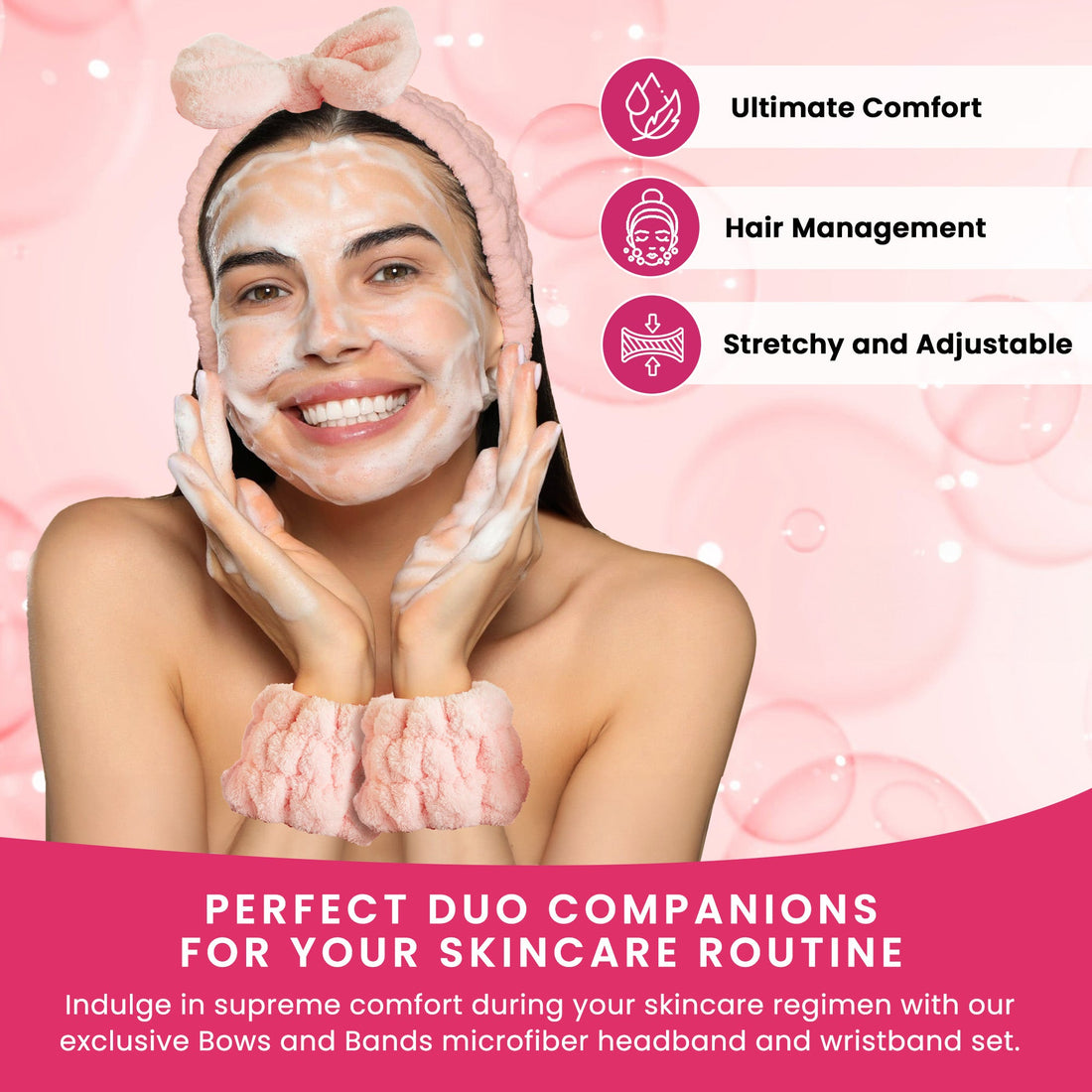 Skincare Headband and Wristbands Set - StansOut Beauty Company