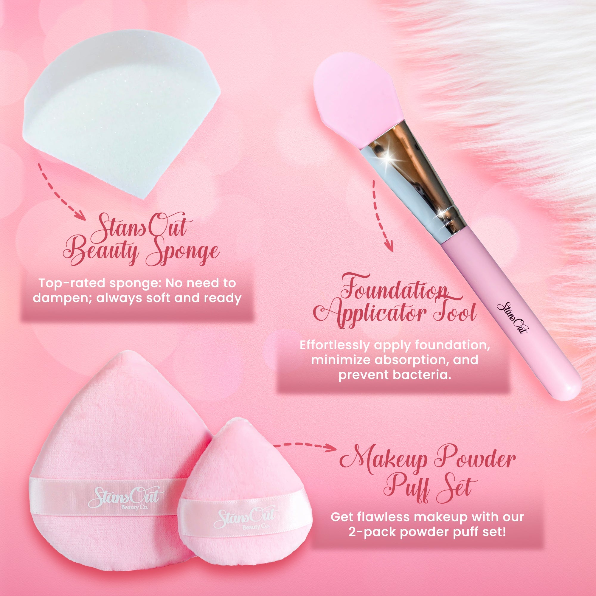 foundation tool and beauty sponge for flawless base