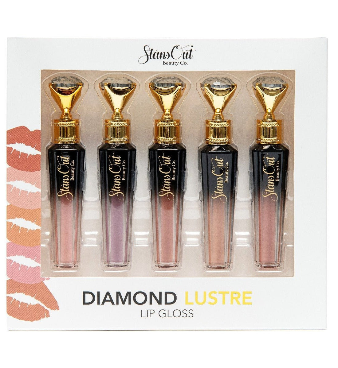 Diamond Lip Gloss Bundle – Hydrating Shine in 5 Stunning Shades - StansOut Beauty Company