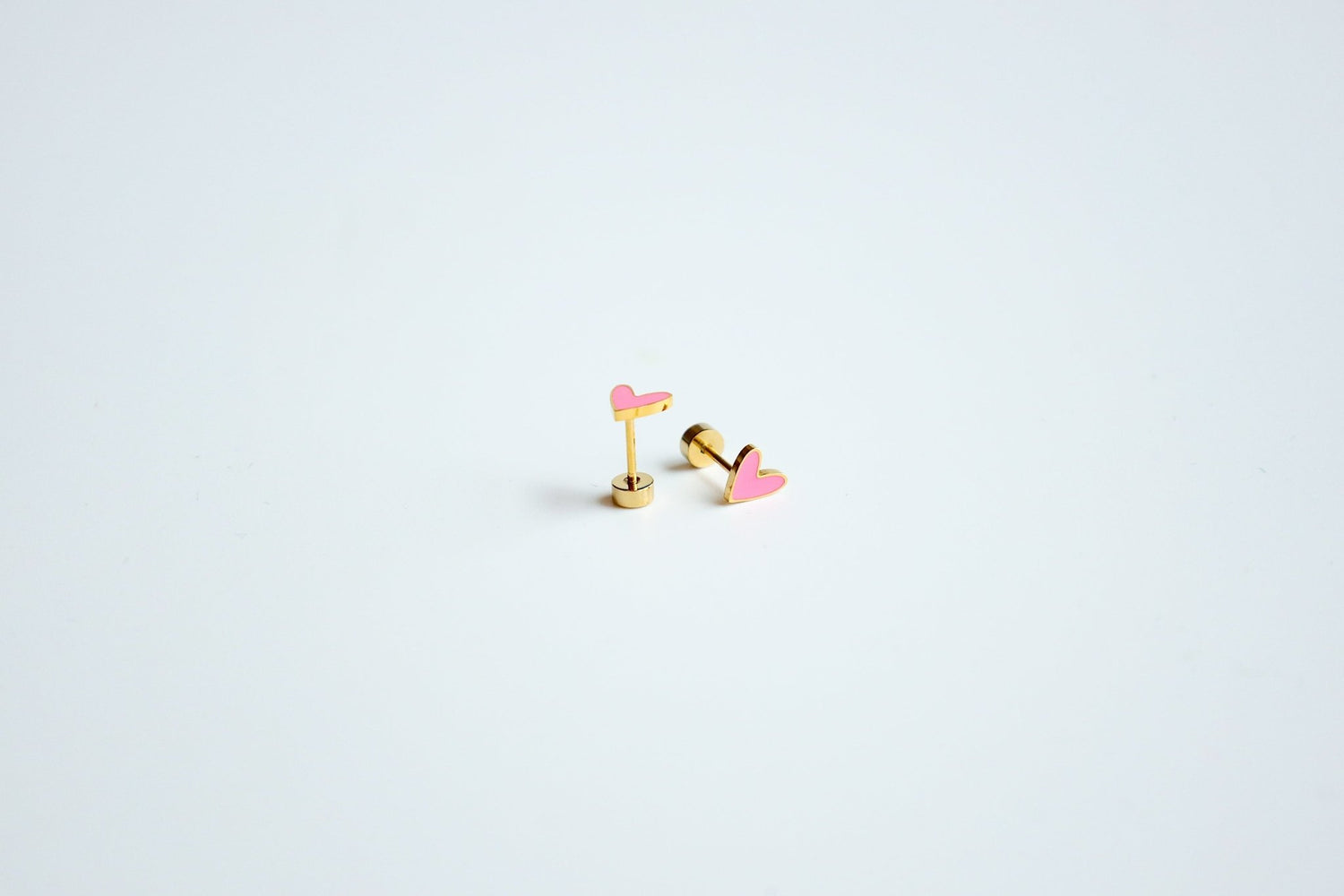 Pink Heart Earrings - StansOut Beauty Company