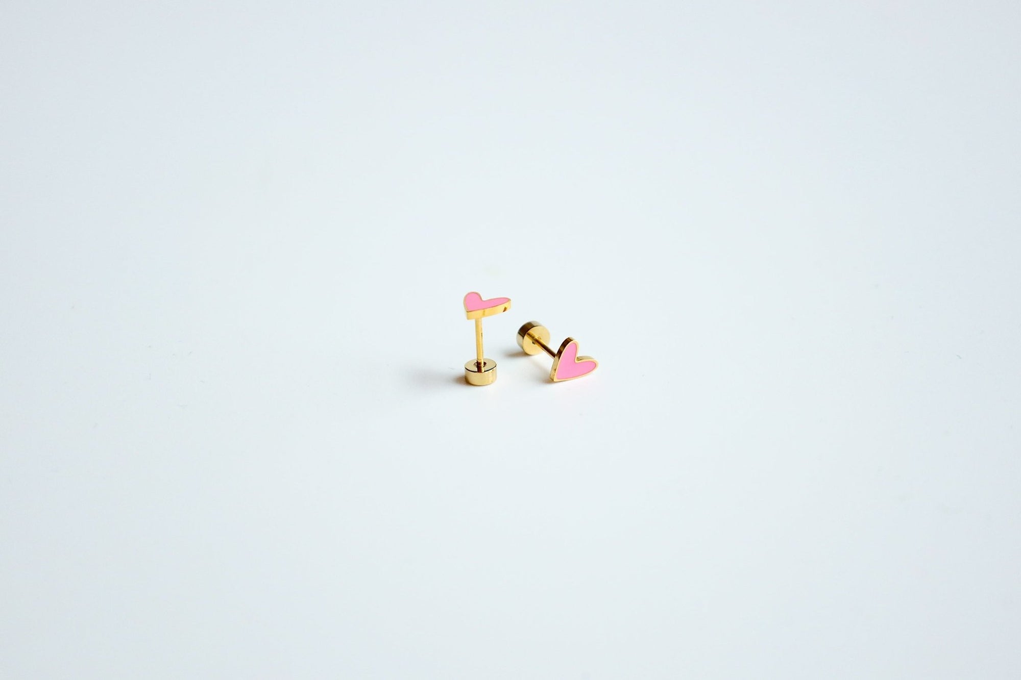 Pink Heart Earrings - StansOut Beauty Company